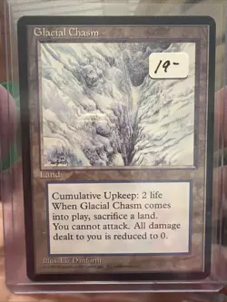 Glacial Chasm Ice Age Regular MP MTG Magic the Gathering Card - Image 1