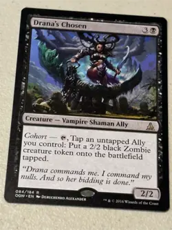 mtg Drana's Chosen, Oath of the Gatewatch, slight play - Image 1