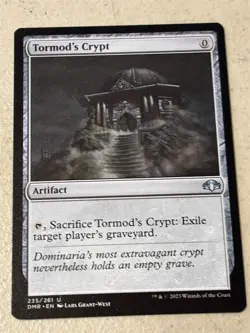 mtg Tormod's Crypt, artifact, Dominaria Remastered, slight play - Image 1