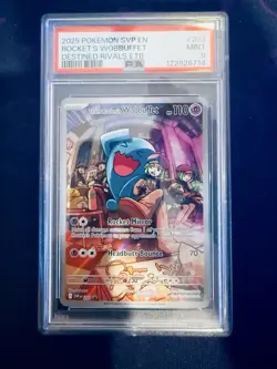 Pokemon TCG Team Rocket’s Wobbuffet Promo Destined Rivals PSA 9 - Image 1