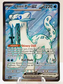 Pokemon Chien-Pao ex 236/193 Paldea Evolved Scarlet & Violet Ultra Rare Full Art - Image 2