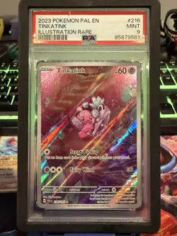 Pokemon TCG Paldea Evolved Tinkatink Card 216/193 PSA 9 Illustration Rare - Image 1