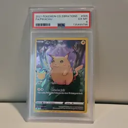 Pokemon Pikachu Celebrations Full Art Holo Rare 005/025 PSA 6 Lightning 2021 - Image 1