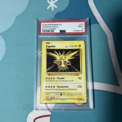 2016 XY Pokemon Evolutions Zapdos Holo Rare 42/108 PSA 9 - Image 1