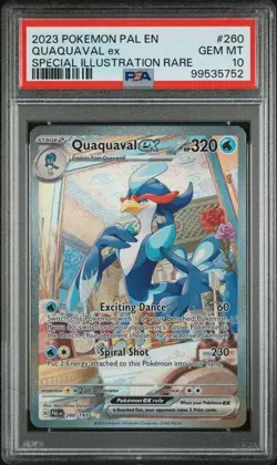 2023 POKEMON PAL EN-PALDEA EVOLVED SPECIAL ILLUSTRATION RARE QUAQUAVAL EX PSA 10 - Image 1