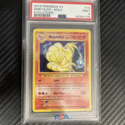 Ninetales Evolutions Holo Rare Pokemon TCG Trading Card 15/108 PSA 9 - Image 1