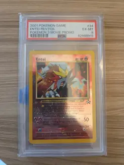ENTEI 2001 Pokemon 3 Movie Promo #34 PSA 7 NM Reverse Foil Holo Rare - Image 1