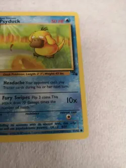 Psyduck 53/62 Fossil Wizards Of The Coast WOTC Pokemon Card - Image 3