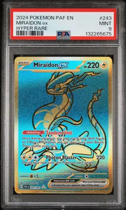 Pokemon TCG Miraidon EX Hyper Rare Full Art Holo Card PSA 9 MINT - Image 2