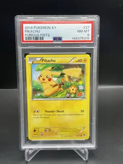 2018 Pokemon XY Pikachu Furious Fist PSA 8 - Image 1