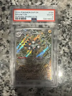 2024 Pokemon SVP en Magneton Surging Sparks ETB #159 PSA 4 - Image 1