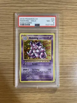 2016 Pokemon Evolutions Nidoking - Holo 45/108 PSA 8 NEAR MINT - Image 1