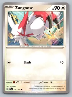Pokemon TCG SV01: Scarlet & Violet Base Set Zangoose 146/198 - Image 1