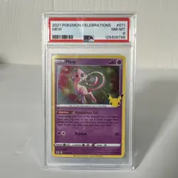 2021 POKEMON CELEBRATIONS #011 MEW HOLO PSA 8 NM-MT - Image 1