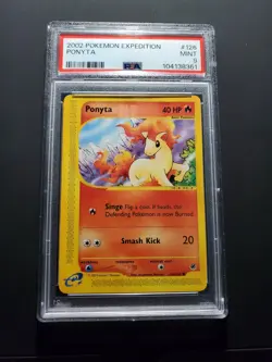 2002 Pokemon Expedition Base Set Ponyta 126/165 #126 PSA 9 Mint - Image 1