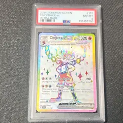 Pokemon Cinderace ex Ultra Rare Stellar Crown Holo 157/142 PSA 8 - Image 1