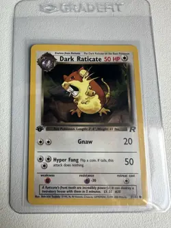 Dark Raticate 1st Edition Team Rocket 51/82 WOTC Vintage Pokemon - Image 1