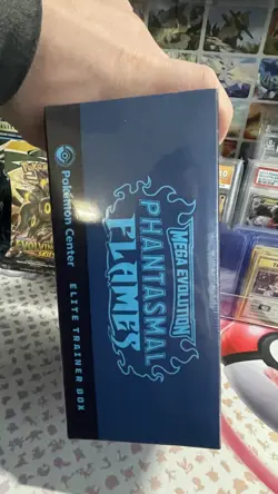 Phantasmal Flames Pokemon Center ETB Elite Trainer Box**Super Small Corner rip** - Image 5