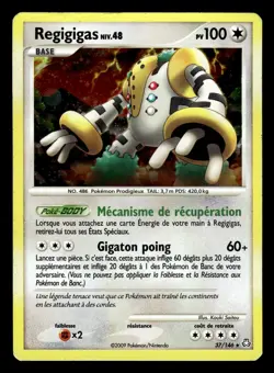 Carte Pokemon Diamant Et Perle eveil des legendes Regigigas 37/146 Holo FR - Image 1