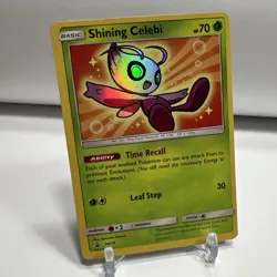 2017 Pokemon Sun & Moon Black Star Promo Shining Celebi SM79 Holofoil - Image 2