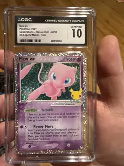 Pokemon Mew EX Celebrations Classic Collection Holo Ultra Rare 88/92 CGC 10 - Image 1