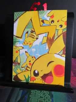 Pikachu Pokemon Hand Drawn 1/1 Auto Sketch Art Card Studio Anime Custom - Image 2