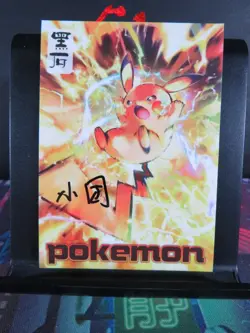 Pikachu Pokemon Hand Drawn 1/1 Auto Sketch Art Card Studio Anime Custom - Image 4