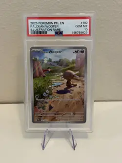 Paldean Wooper 102/094 IR 2025 Pokemon Phantasmal Flames PSA 10 Gem Mint - Image 1