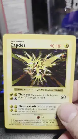 Zapdos 16/102 SHADOWLESS Holo Rare Base Set Pokemon LP Detailed Pictures! A - Image 2