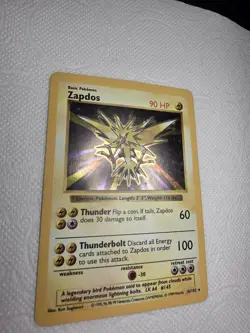 Zapdos 16/102 SHADOWLESS Holo Rare Base Set Pokemon LP Detailed Pictures! A - Image 4