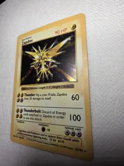 Zapdos 16/102 SHADOWLESS Holo Rare Base Set Pokemon LP Detailed Pictures! A - Image 5