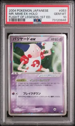 2004 POKEMON MR. MIME FLIGHT OF LEGENDS 1ST EDITION #053 EX HOLO PSA 10 - Image 1