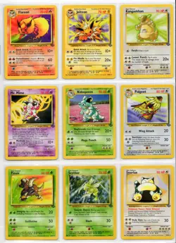 1999 Pokemon Jungle Unlimited Complete Set (64/64) MP No Creases - Image 5