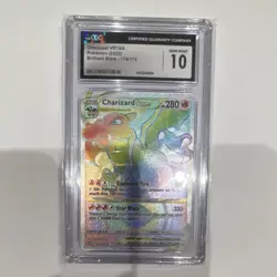 Pokemon Charizard VSTAR 174/172 Brilliant Stars Full Art Holo CGC 10 - Image 1