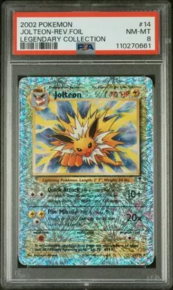 PSA 8 - 2002 Pokemon Legendary Collection JOLTEON Reverse Foil #14 (0661) - Image 1