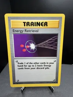 Pokemon TCG WOTC Shadowless Base Set Energy Retrieval 81/102 Uncommon Trainer LP - Image 1