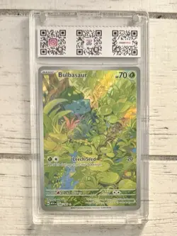 Pokemon Bulbasaur Illustration Rare Full Art Holo Scarlet & Violet 151 #166/165 - Image 1