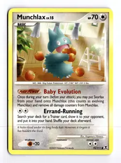 Munchlax 70/111 Rising Rivals Common Pokemon Light Play+ - Image 1