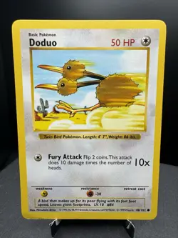 Pokemon TCG WOTC Base Set Shadowless Doduo 48/102 Common LP/MP - Image 1