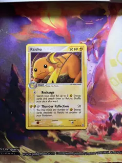 Pokemon TCG Raichu EX FireRed & LeafGreen 12/112 Holo Rare - Image 1