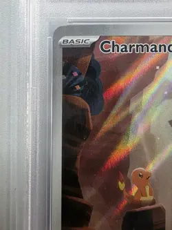 2023 POKEMON MEW EN-151 ILLUSTRATION RARE #168 CHARMANDER PSA 9 - Image 2