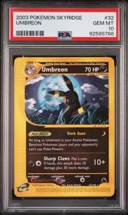 Pokemon Skyridge Umbreon 32/144 PSA 10 eng no holo - Image 1