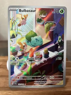 Pokemon Card Bulbasaur 143/142 Sv07: Stellar Crown Holo Near Mint - Image 1