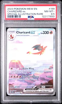 Charizard Ex #199 2023 Pokemon Mew En-151 PSA 8.5 250001 - Image 1