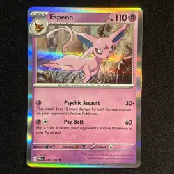 Espeon Holo Rare 033/131 Prismatic Evolutions 2025 Pokemon TCG Near Mint - Image 1