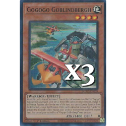 3X Gogogo Goblindbergh DUAD-EN003 SR Duelist's Advance NM 1st Ed YUGIOH - Image 1