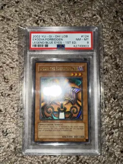 2002 Yu-Gi-Oh Lob exodia Head The Fobidden One Psa 8 1st Edition - Image 1