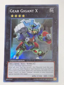 Yugioh Gear Gigant X CT10 Limited Edition Super Rare NM TCG - Image 1