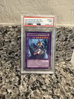 2014 Yu-Gi-Oh! Dark Magician Girl the Dragon Knight DRLG-EN004 PSA 9 - Image 1