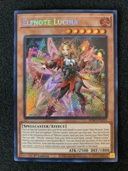 Yu-Gi-Oh! Elfnote Lucina (BPRO-EN010) Secret Rare 1st Edition NM/M - Image 1